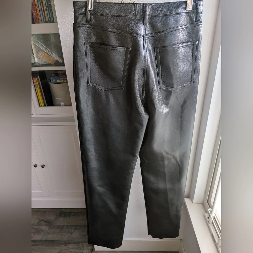 Aritzia Wilfred Melina Vegan Leather Pants - Black - Size 6